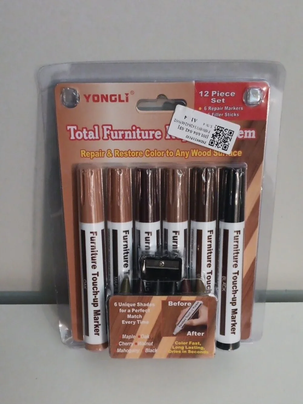 Brown & Black Furniture Touch-Up Marker Set